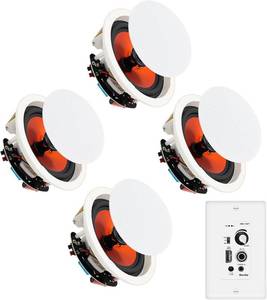 lot 1012 image: $190 Herdio 8 Bluetooth In-WallCeiling 2-Way Speakers 800W (2 Pairs)