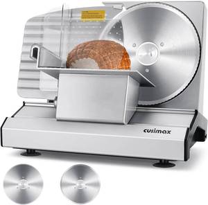 lot 1083 image: $129 CUSIMAX Electric Deli Meat Slicer with 2 Removable 8.7 Stainless Blad