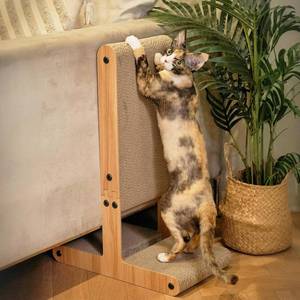 lot 1089 image: Nekosan T-Shaped Cat Scratcher for Indoor Cats, Double-Sided Protector