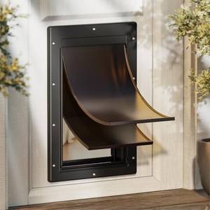 lot 1095 image: Never Rust Dog Door, Large with Double Magnetic Flaps, 100lb Pet Door