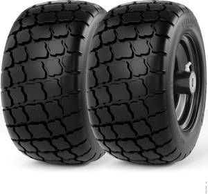 lot 1103 image: $80 RONPOW 11x6.00-5 Flat Free Lawn Mower Tire & Wheel, Bearings, 2 Pack