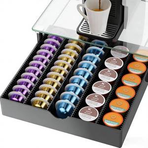 lot 1115 image: Gianotter Crystal Glass Vertuo Pod Holder Drawer, Nespresso Compatible