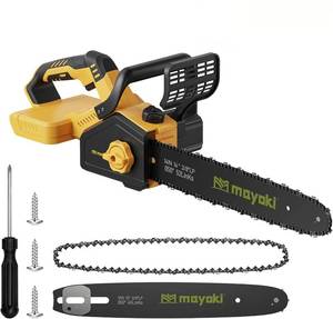 lot 1116 image: $80 Cordless 40V 14in Chainsaw, Dewalt 20V MAX Battery, 2x4.0Ah, 1700W