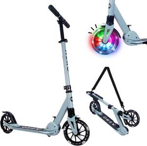 lot 1122 image: $74 AERO MOBILITY Kick Scooter for Kids & Adults  LED Wheels, Foldable