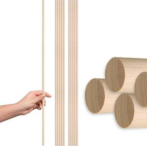 lot 1143 image: 10PCS Birch Wooden Rods for Crafts, 24 x 12, Unfinished Hardwood Dowels