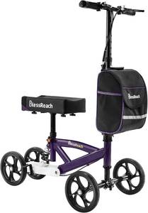 lot 1145 image: $100 BlessReach Steerable Knee Walker Deluxe with Dual Rear On-Wheel Brake