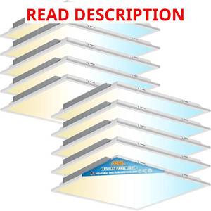 lot 1157 image: $192 Allsmartlife 2x2 LED Flat Panel Lights, 10-Pack, 40W4998LM, IP42, 2x2