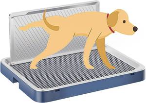 lot 1164 image: $50 Indoor Dog Potty Tray with High Wall, 25.59 x 19.69, Pee Pad Holder (Bl