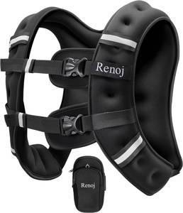 lot 1165 image: $50 Renoj Weighted Vest for Men & Women 6 20 lb Fixed Weights Reflective St