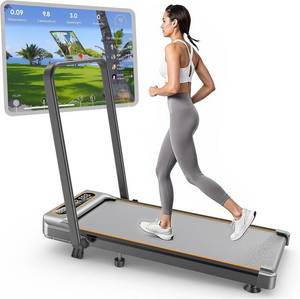 lot 1181 image: $200 Foldable Treadmill, 10% Incline, 3.5HP, 350Lbs, App & Remote, 4-in-1