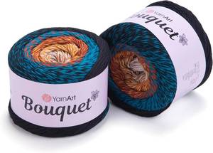 lot 1184 image: Yarn Art Bouquet Pure Cotton Yarn - Multicolor Marbled, 546 yds, 8.8 oz