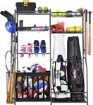 $136 Mythinglogic Garage Sports Equipment Storage, 2 Golf Bag Stands & Gear