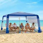 $96 Zeraty Beach Cabana 8' 8' Portable Canopy with Side Wall, UPF 50+, Navy