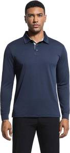lot 37511 image: Mens Golf Shirt Short Sleeve Moisture Wicking Dry Fit Performance Solid Casual Pique Collared Golf Polo Shirts for Men BLUE SIZE XL