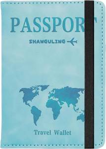 lot 37553 image: Passport Holder for Travel, RFID Blocking Passport Wallet, PU Leather Passport Cover Case for Women and Men - COLOR IS PINK