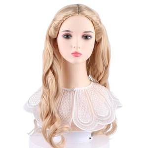 lot 37585 image: COSPLAZA Good Witch Cosplay Wigs Platinum Blonde Long Loose Wavy Wicked Women Costume Wig with Tied Pony High Temperature Heat Resistant Fiber
