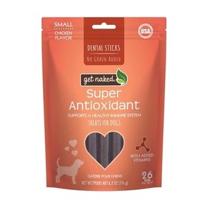 lot 37600 image: Get Naked Super Antioxidant Functional Chicken Flavor Dental and Hard Chew Sticks Dog Treats - 6.2oz