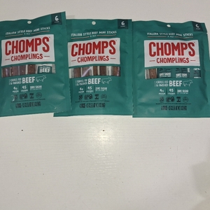 lot 37635 image: 3 Bags CHOMPLINGS Italian-Style Beef Sticks - 6ct0.5oz