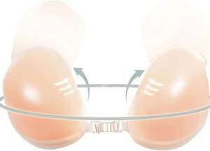 lot 37768 image: Push up Strapless Self Adhesive Bra, Invisible Silicone Bra for Backless Dress, Backless Bra for Women