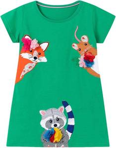 lot 37797 image: Toddler Cotton Dress 2-8 Years Girls Casual Dresses for Summer Home Outdoor Wear