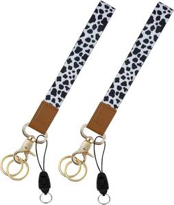 lot 37807 image: 2 Pack Wrist Lanyard for Keys, Keychain Wristlet, Wrist Keychain, Wrist Lanyard for Wallets, ID Holders, and Phones