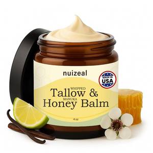 lot 37822 image: Whipped Beef Tallow for Skin & Face - Tallow and Honey Balm Moisturizer, Grass-Fed, Calendula, Bergamot & Vanilla, 4 oz (4 oz, for Women)