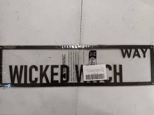 lot 37830 image: Metal Wall Art Decor Abbey Road Metal Signs Music Room Street Sign with Letter 16 x 4 Inches - Wicked Witch Way