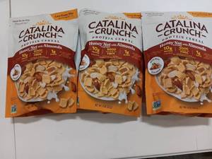 lot 38015 image: 3 Packs Catalina Crunch Protein Cereal Honey Nut with Almonds, 8 oz