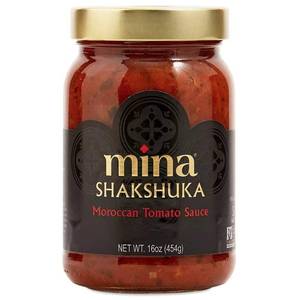 lot 38037 image: Mina Shakshuka Sauce, Moroccan Tomato Sauce, 16 Oz Sugar Free Sauce, Keto Friendly, Perfect to Use as Pasta Sauce and Simmer Sauce, Delicious with Eggs, Pizza, Sandwiches, and More