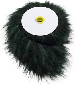 lot 38088 image: Faux Fur Trim Raccon Fox Fur Ribbon Craft Furry Stripe for Slippers Slides Fringe 2 Yards (Blackish Green)