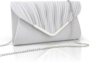 lot 38142 image: Glamorous Envelope Clutch Bag - Elegant Women s Satin Finish Evening Purse for Weddings, Proms, Parties & Formal Events