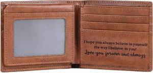 lot 38193 image: Engraved Leather Wallet for Husband Boyfriend, Personalized Gifts for Husband,Boyfriend,Gift Ideas for Birthday Anniversary Christmas