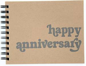 lot 38194 image: Scrapbook Album, Small Blank Memory Book for Anniversary Cards, Photos, Love Letters, Romantic Cards for Husband, Wife or Couple, Keepsake Photo Scrapbook for Love Memories, Anniversery