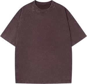 lot 38977 image: Oversize Cotton T Shirts for Women Unisex Mens Acid Washed T Shirt 100% Cotton Size XL