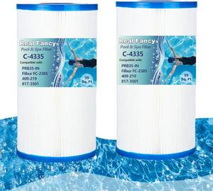 lot 38982 image: C-4335 Hot Tub Spa Filter Replaces Pleatco PRB35-IN, Filbur FC-2385, Unicel C-4335, Guardian 409-219, 03FIL1300, 17-2482, 25393, 303557, 817-3501, R173431, 35 Sq.Ft. 1 Pack