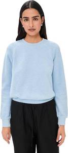 lot 37690 image: perfectwhitetee Womens Ziggy Inside Out Fleece Long Sleeve Shrunken Crewneck Sweatshirt