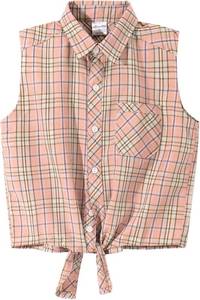 lot 37691 image: Noomelfish Girls Sleeveless Button Down Shirt Tie Knot Blouse Western Cowgirl Outfit (5-12 Years)