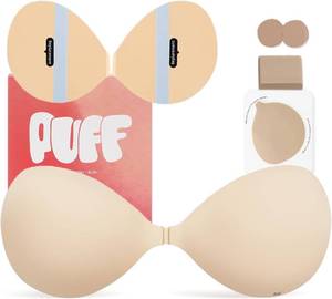 lot 38499 image: Sticky Bra & Refill Kit, Push Up Sticky Boobs for Backless Dress, Reusable Stick on Bra with Extra Adhesive Strips