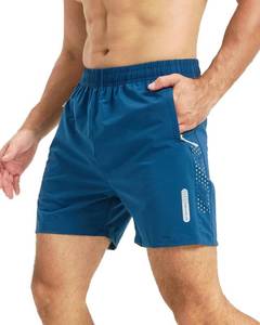 lot 38660 image: Mens Athletic Shorts Quick Dry Workout Shorts 7 5 9 Lightweight Hiking Linerless Greyblue, Large