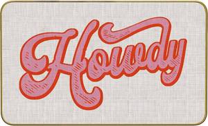 lot 37722 image: Mingnei Funny Hot Pink Howdy Doormat Door Mat for Home Kitchen,Howdy Door Mat, Howdy Cowgirl Preppy Doormat Floor Mats for House Kitchen Front Inside Outdoor Entryway Rug 30x17 Welcome Mat COLOR GREEN AND GOLD