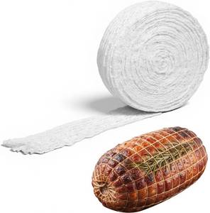 lot 37726 image: 16.4 Ft Meat Netting Roll Size 16 Ham Sock Wrapping Mesh Beef Netting Elastic for Deli Meats Sausage Making(5m)