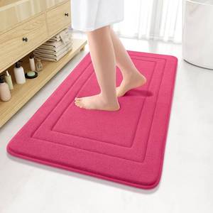 lot 37945 image: Arotive Memory Foam Bathroom Rug Mat 36x24, Ultra Soft and Absorbent Bath Mat, Machine Wash Dry, Comfortable Bath Rug Carpet for Bathroom Floor, Tub and Shower, Deep Pink
