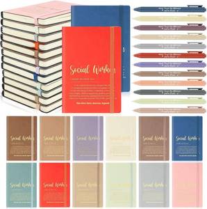 lot 37952 image: Supervitae 24 Set Social Worker Gifts Bulk, A6 Inspirational Notebooks with Ballpoint Pens, Employee Appreciation Thank You Gifts for Volunteers Coworkers Nurses Mothers Day Graduation(Pastel Color)