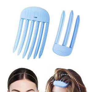 lot 37982 image: 2Pcs Volumizing Hair Clips for Women,Easy High Crown Volume Tool, No Crease Hair Root Lifting Clips for a Natural Puffy Lazy Hairstyle, Blue