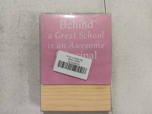 lot 37990 image: Kunlisa Principal Gifts Wood Plaque Sign,Assistant Principal Office Decor, Behind a Great School is an Awesome Principal Wood Plaque Sign