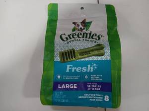 lot 40055 image: Greenies Large Chewy Dental Dog Treats Fresh Spearmint - 12oz8ct