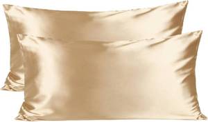 lot 40155 image: YANIBEST Satin Pillowcase for Hair and Skin Care Silk Pillowcase 2 Pack King Size Pillow Cases Set of 2 -Satin Cooling Pillow Covers with Hidden Zipper Floral Print