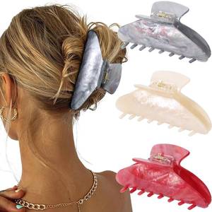lot 40196 image: HAIMEIKANG 3 Pcs Acrylic Hair Claw Clips for Women, 4 Inch Large Marble Claw Clips for Thick Thin Hair