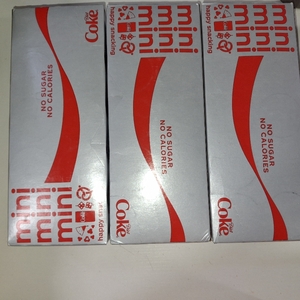 lot 40270 image: 3 10 packs Diet Coke Soda Pop Fridge Pack Mini Cans, 7.5 fl oz, 10 Pack