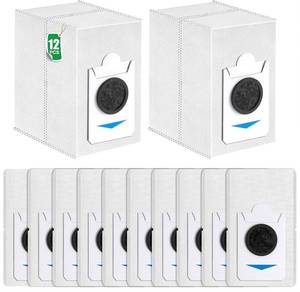 lot 40296 image: 12pcs Dust Bags for Ecovacs DEEBOT T30ST30S COMBOX2 COMBO Robot Vacuum Cleaner, 2.8L Large Capacity Disposable Dirt Bags (Not Compatible with T30)